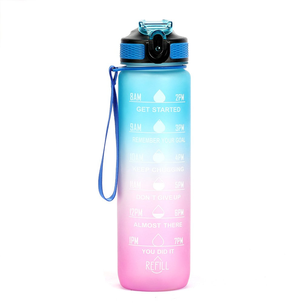 Water Bottle 32Oz with Straw, Motivational Water Bottle with Time Marker &  Buckl